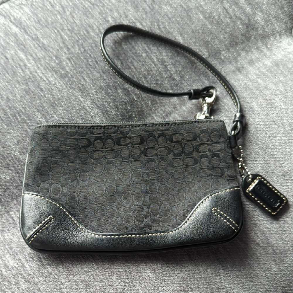 Coach Black Wristlet Clutch